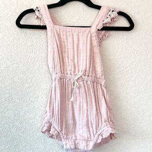 Jamie Kay Muslin Lace Romper, Size 1 Year